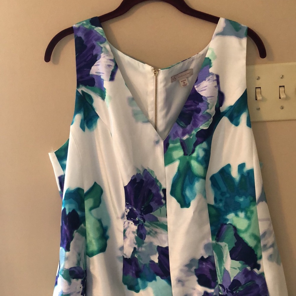 Fancy floral pocketed dress, size 16